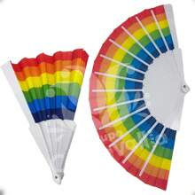 GRUPO CARNAVALLIA Abanico De Plástico Y Tela Bandera Orgullo Gay Pride Lgbt Abanico Arcoiris Multicolor - Multicolor - Ver 10