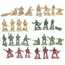 30/48pcs 5cm Mini Soldier Model Color Style Random Ship Military Element Battle Chess Ornaments Creative Desktop Sandbox War Simulation Props - Multicolor - View 8