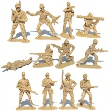 30/48pcs 5cm Mini Soldier Model Color Style Random Ship Military Element Battle Chess Ornaments Creative Desktop Sandbox War Simulation Props - Multicolor - View 9