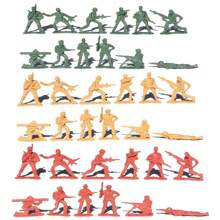 30/48pcs 5cm Mini Soldier Model Color Style Random Ship Military Element Battle Chess Ornaments Creative Desktop Sandbox War Simulation Props - Multicolor - View 7