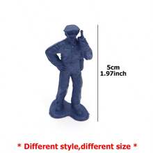 30/48pcs 5cm Mini Soldier Model Color Style Random Ship Military Element Battle Chess Ornaments Creative Desktop Sandbox War Simulation Props - Multicolor - View 2