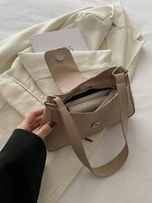 Old Money, Lightweight,Business Casual Metal Decor Hobo Bag For Teen Girls Women College Students,Rookies & White-Collar Workers Perfect For Office,Work ,Business,Commute Best Work Bag For Women For Teen Girls Women College Students,Rookies & White-Collar Workers Perfect For Office,College,Work ,Business,Commute,Outdoors, Travel, Outings - Khaki - View 8