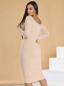 Women Dresses - Màu be - Xem 2
