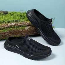 Summer New Men Breathable Mesh Slip-On Sandals, No-Heel Casual Sports Shoes For Outdoor