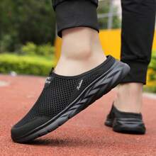 Summer New Men Breathable Mesh Slip-On Sandals, No-Heel Casual Sports Shoes For Outdoor