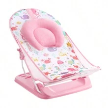 Asiento Para Bañera De Bebe Reclinable | Soporte Para El Baño Del Bebe | Silla De Baño Para El Cuidado Del Bebe - Rosa - Ver 1