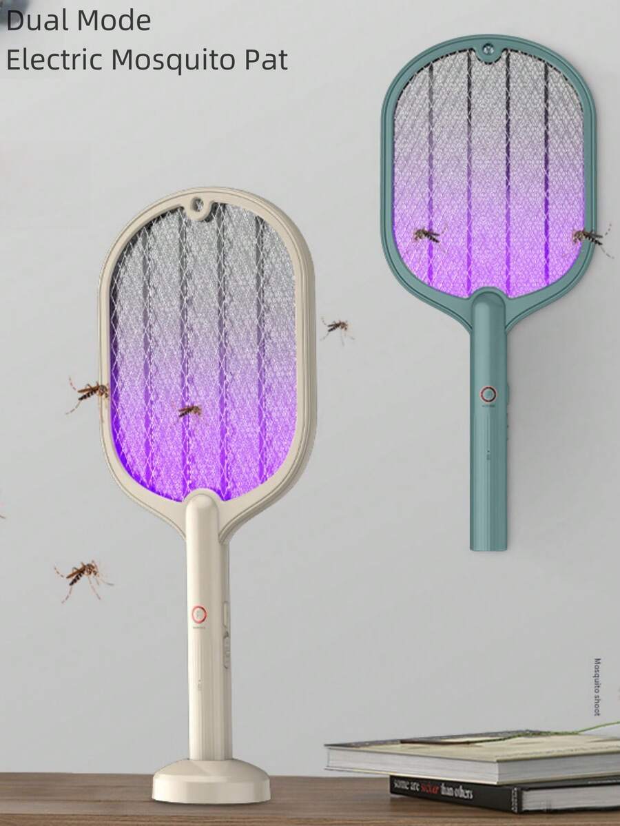 Asesino de mosquitos recargable USB de 2 en 1 con matamoscas eléctrico y lámpara para uso doméstico - Multicolor - Ver 1