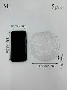 1 pièce/5 pièces Assiette en verre dépoli style INS Plat à collation à la maison, Plat à sauce, dessert, pâtisserie, Plateau de table de nuit, Rangement pour bijoux pour boucles d'oreilles, colliers et bagues Cadeau de Noël, Fournitures scolaires