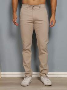 Men Pants - Khaki - View 1