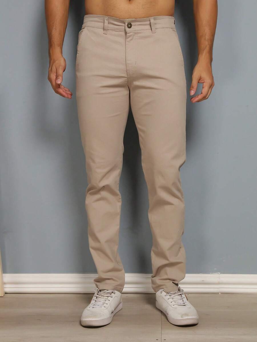 Men Pants - Khaki - View 1