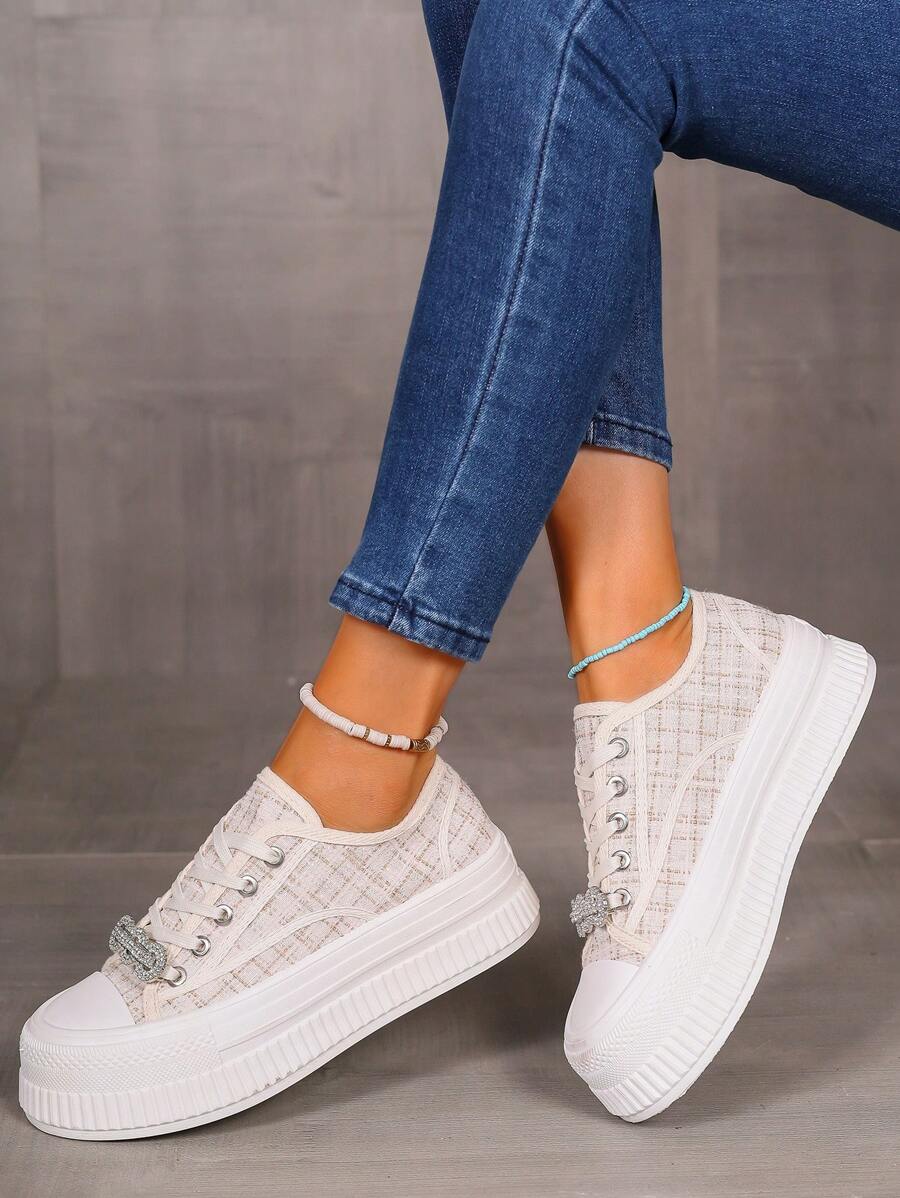 ZAEM 2024 Latest Fashion Hit - Clunky Dad Shoes G01-3 - 米色 - 查看 1