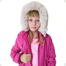 Tween Girls Winter Coats - Màu Hồng Tươi - Xem 1