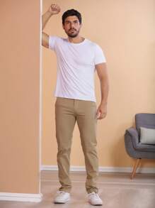 Men Pants - Brown - View 2