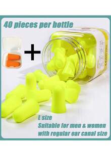 80/40 Sponge Earplugs Packed In One Bottle, For Noise Reduction, Sleeping, Studying, Planes And Trains, Anti-Noise And Does Not Hurt The Ears, Comes With A Small Portable Plastic Case - Multicolor - View 12