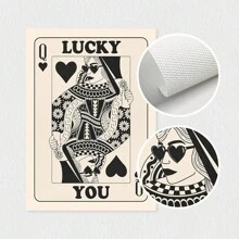 3pcs/Set Fashionable Black & White Feeling Lucky Canvas Wall Art Prints, Poker Dice Cherry Art Deco Wall Decor, Vintage Aesthetic Neutral Decor, Black Art Posters, Bedroom Living Room Hallway Artwork, Wall Art, Summer Decor, Room Decor, Unframed Gifts Birthday Graduation - Black and White - View 4