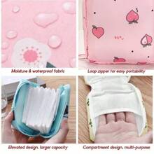 1pc Portable Sanitary Pad Organizer Bag, Multi-Functional Travel Pouch, Zipper Oxford Cloth Feminine Hygiene Storage Bag, Suitable For Teenagers And Women, For Toiletries, Sanitary Pads And Cosmetics, Back To School