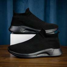 New Casual Shoes For Women, Comfortable Sneakers, Breathable And Dust-Proof, Sock-Like Design For Easy Wear, Fashion Casual Versatile, Suitable For Various Occasions, All-Black Color Elegant And Matching, Unisex/Couple Design