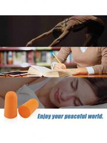 80/40 Sponge Earplugs Packed In One Bottle, For Noise Reduction, Sleeping, Studying, Planes And Trains, Anti-Noise And Does Not Hurt The Ears, Comes With A Small Portable Plastic Case - Multicolor - View 9