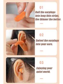 80/40 Sponge Earplugs Packed In One Bottle, For Noise Reduction, Sleeping, Studying, Planes And Trains, Anti-Noise And Does Not Hurt The Ears, Comes With A Small Portable Plastic Case - Multicolor - View 8