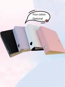 1本大容量3寸4格镂空心形追星小卡片收纳卡册，25张内页2孔3寸活页100格相册，适合明星卡片收纳，小卡片签名收纳 - 彩色 - 查看 6