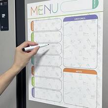 1pc Large Magnetic Refrigerator Whiteboard, Weekly/Monthly Planner, Memo Reminder, Message Board, Magnetic Dry Erase Calendar Board For Fridge - Multicolor - View 5