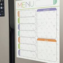 1pc Large Magnetic Refrigerator Whiteboard, Weekly/Monthly Planner, Memo Reminder, Message Board, Magnetic Dry Erase Calendar Board For Fridge - Multicolor - View 4