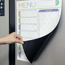 1pc Large Magnetic Refrigerator Whiteboard, Weekly/Monthly Planner, Memo Reminder, Message Board, Magnetic Dry Erase Calendar Board For Fridge - Multicolor - View 3