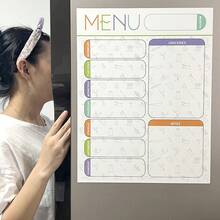 1pc Large Magnetic Refrigerator Whiteboard, Weekly/Monthly Planner, Memo Reminder, Message Board, Magnetic Dry Erase Calendar Board For Fridge - Multicolor - View 6