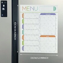 1pc Large Magnetic Refrigerator Whiteboard, Weekly/Monthly Planner, Memo Reminder, Message Board, Magnetic Dry Erase Calendar Board For Fridge - Multicolor - View 2
