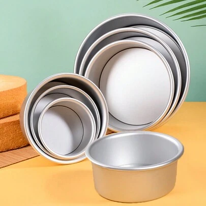 4/6/8/10 Inch Chiffon Cake Mould Anodized Aluminum Mousse Cheesecake Pan Set With Removable Bottom Round Cake Pan For Home Baking