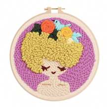 Original Russian Punch Needle Embroidery Coarse Thread DIY Material Set For Girls, Simple Beginner Kit - Multicolor - View 14