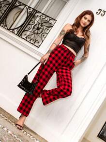 Women Pants - 紅色 - 查看 1