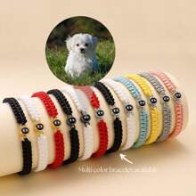 1入訂製照片投影手鐲，男女、二人、家人、朋友和寵物都適用。個性化的節日禮物、母親節禮物、父親節禮物、情人節禮物和生日禮物 - 藍色繩子 - 查看 2