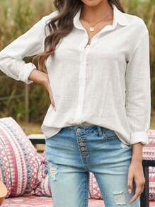 Blusade manga larga para mujer, estilo casual, estilo urbano, blusas femeninas