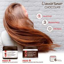 Kit de Alaciado Permanente Sin Formol Lassio 4ever Nutrapel 300g/300g - Marrón Chocolate - Ver 5