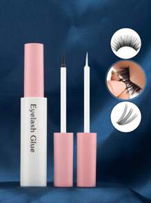 2 Packs Of Eyelash Glue, False Eyelash Extension Glue, Super Strong Hold, Long-Lasting 72 Hours, Professional Eyelash Glue Adhesive, Best White Strip Eyelash Glue, Eyelash Cluster Extension Glue, Latex-Free, Suitable For Sensitive Eyes, Home DIY Eyelashes (2 Pieces, 6ml+6ml Black+White Transparent)Lash Glue,Eyelash Glue