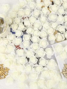 30 a 50 piezas de rosas de espuma artificial en rojo - blanco lechoso - Ver 1