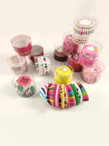 100Pc Cao Cấp Tuyết Meo Bánh Khay Giấy Cho Lò Nướng, chịu Nhiệt Và Chống Dầu Làm Bánh Muffin Cốc Giấy - Màu ngẫu nhiên B - Xem 7