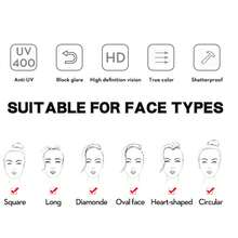 Women's Retro Glasses And Glasses - Black - View 6