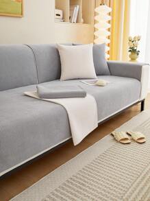 1個幾何細節沙發坐墊，現代化聚酯纖維防滑沙發套，適用於所有季節