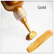 Peinture acrylique en métal, pigment de résine 60ml, crochet en plâtre de couleur or, argent, cuivre. Pâte pour la création de bijoux fait main, DIY, coloration. Retour à l'école