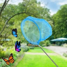 1/ 2/ 4 شبكة صغيرة قابلة للسحب ، مصنوعة من الفولاذ المقاوم للصدأ ، شبكة صيد السمك الصغيرة ، شبكة صيد الحشرات ، ألوان عشوائية.