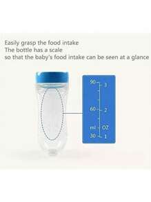 Deny Toys Biberón Exprimible De Silicona Suave Para Alimentos - Azul - Ver 3