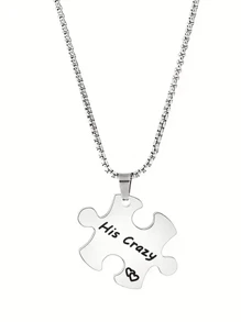 قلادة عنق متشابكة من الفولاذ المقاوم للصدأ العصرية 2قطعة، قلادة زوجية للزينة اليومية، هدية إجازة للصديق/الصديقة.