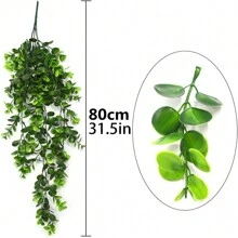 1 件/2 件/4 件 78 厘米/30.71 英寸人造悬挂植物，人造藤蔓悬挂桉树绿叶花环，防紫外线人造常春藤花环，适用于婚礼背景拱门墙装饰、节日派对装饰、家居装饰、防紫外线室内室外、情人节、礼物 - 綠色 - 查看 5