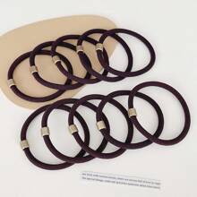 10pcs Women Colorful High Ponytail Elastic Hair Ties Resistant Bands For Dating, Commuting, Sports, Vacation, Beach Ponytail Holders Hair Elastics Hair Rubber Bands Scrunchies Hair Rope, Hair Bobbles ,Gym Sport Outfit