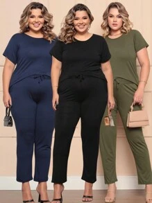 Plus Size Co-Ords - màu đen - Xem 1