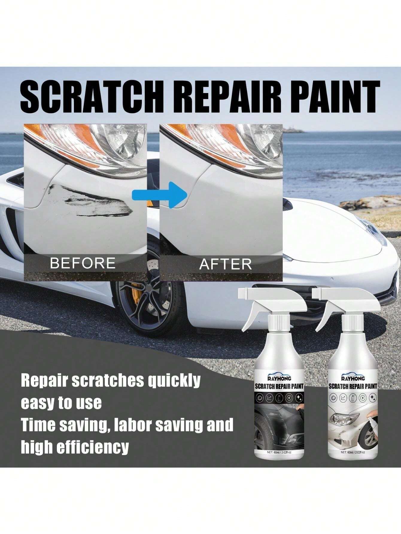 1pc Car Scratch Repair Spray Paint, Automotive Repair Paint TouchUp