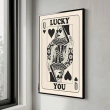 3pcs/Set Fashionable Black & White Feeling Lucky Canvas Wall Art Prints, Poker Dice Cherry Art Deco Wall Decor, Vintage Aesthetic Neutral Decor, Black Art Posters, Bedroom Living Room Hallway Artwork, Wall Art, Summer Decor, Room Decor, Unframed Gifts Birthday Graduation - Black and White - View 9