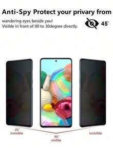 2 piezas Mica Privacidad Templado Cristal Para Samsung Galaxy S9 Plus - Negro - Ver 2